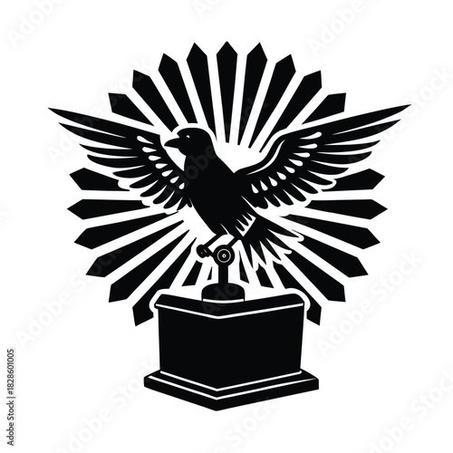 black and white dove in dais