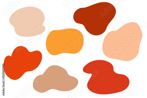 Abstract Organic Shape Set in blown Tones,feels like Fall