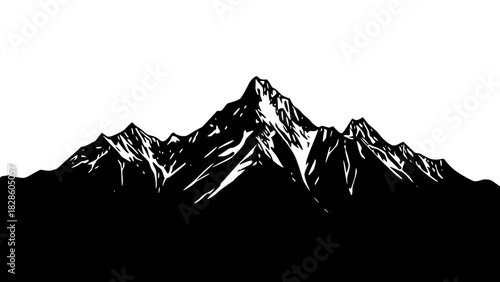 Mountain Vector Illustration – Designed for Adventure Lovers. Detailed and scalable mountain artwork perfect for outdoor branding, travel posters, and merchandise.