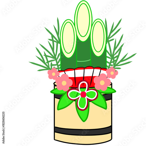 kadomatsu New Year  illustration
門松　お正月　シンプル　イラスト