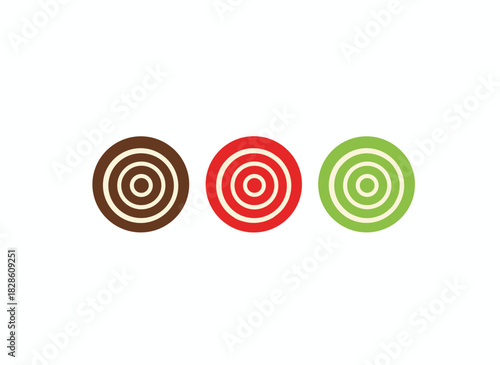 A set of licorice wheels, fruit and liquorice swirl candies, round twisted sweets, and a healthy swirly dessert, depicted in a realistic flat vector illustration of gelatin confectionery on a white