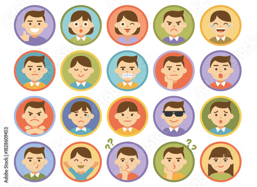 Various avatars wearing glasses, including men and women, are depicted in a flat vector illustration on a white background, showing diverse characters with spectacles for poor vision