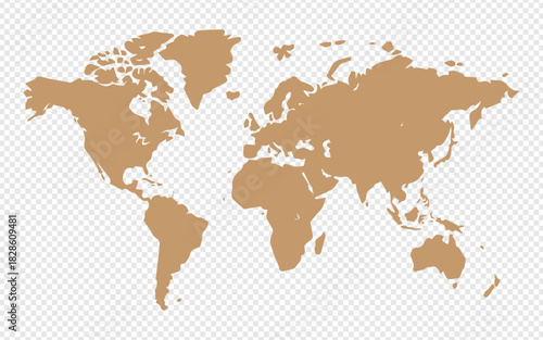 Global expansion concept with a detailed world map in sepia tones for business presentations and educational materials with a vintage feel