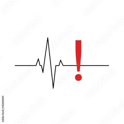 Heartbeat Anomaly - Medical Alert and Health Risk.