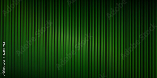 Dark green neon gradient ribbed glass. Vector ribbed glass texture background. Mesh gradient. acrylic ribbed bath surface. Reeded glass background semitransparent overlay. Bath wall window