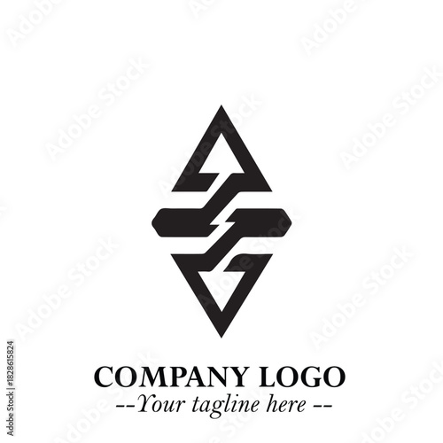 Sleek Electrical Logo Symbol on a Clean White Background for Modern Branding Design Elements Art
