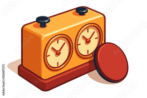 Classic analog timing device used for competitive board games and strategy matches