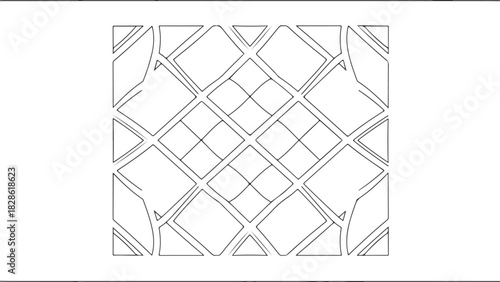 Minimal Geometric Star Motif  Vector