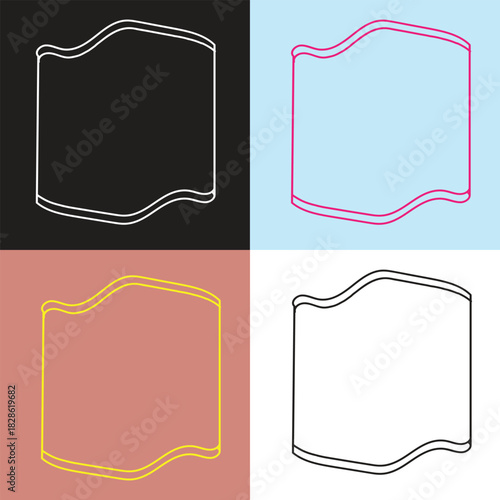 Hand drawn ink vintage frames. Stamp or letter mark frames for greeting cards, wedding, birthday party.