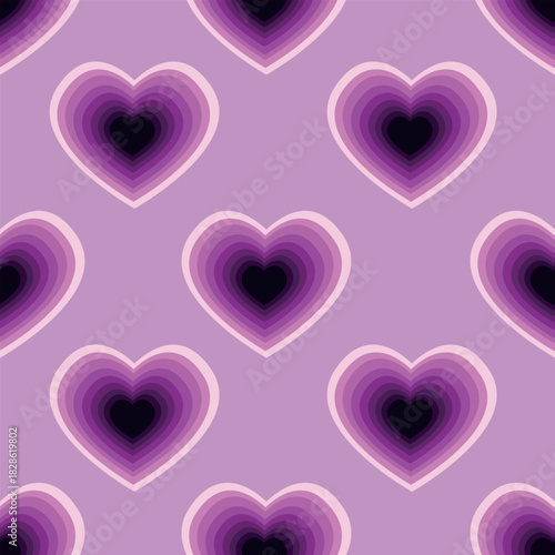 love heart valentine seamless pattern