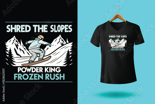 Hand drawing goggles vector illustration and slogan for print design.