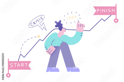 Career challenges in business concept