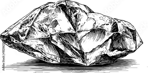 Intricate engraving of a faceted diamond design for decorative art