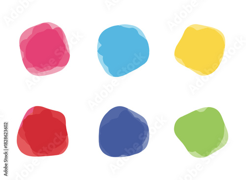 Watercolor brushstrokes collection