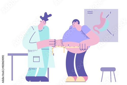 Nutritionist and weight loss concept