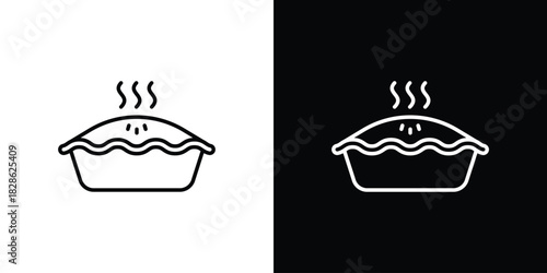 Pie icons symbols. Collection of simple black icons