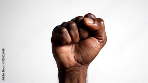 Black Man's Clenched Fist A Symbol of Empowerment, Solidarity and Strength