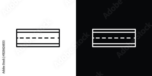 Road icons symbols. Collection of simple black icons
