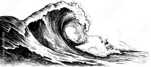 Intricate wave design for nautical decor and projects