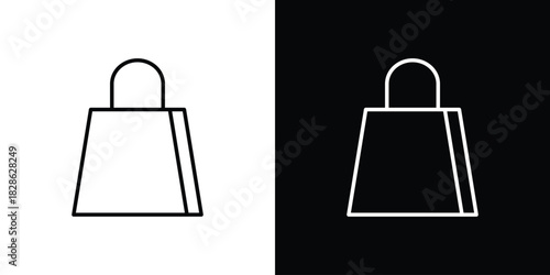 Shopping bag icons symbols. Collection of simple black icons