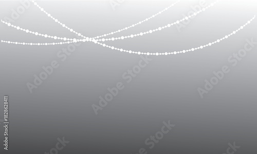 Festive glowing string lights vector. Warm white decorative string lights hanging across a backdrop, perfect for celebration graphics, event invitations, and holiday designs.
