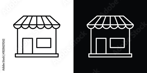 Store icons symbols. Collection of simple black icons