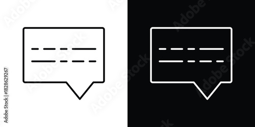 Subtitles icons symbols. Collection of simple black icons