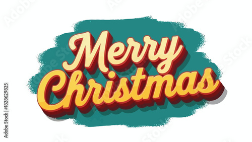 Festive Greetings A Vivid Merry Christmas Design in Warm Hues for Holiday Cheer and Celebration