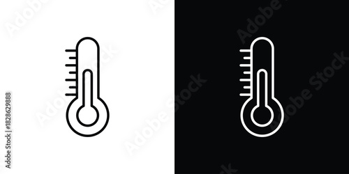 Temperature icons symbols. Collection of simple black icons