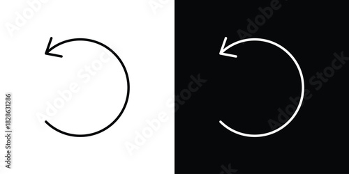 Undo icons symbols. Collection of simple black icons