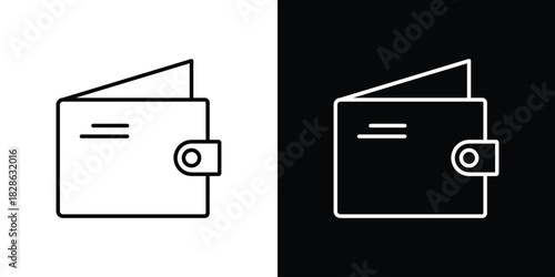 Wallet icons symbols. Collection of simple black icons