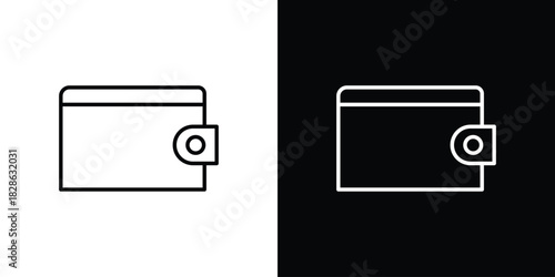 Wallet icons symbols. Collection of simple black icons
