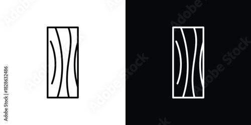 Wood board icons symbols. Collection of simple black icons