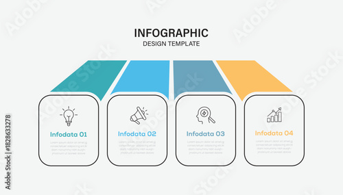 Infographic frame with 4 steps or options. Template for graph, diagram, presentations.