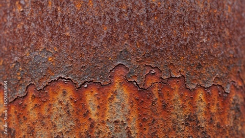 Dramatic close-up of intensely textured rust, evoking feelings of age and decay, perfect for grunge designs or industrial backdrops with visual interest