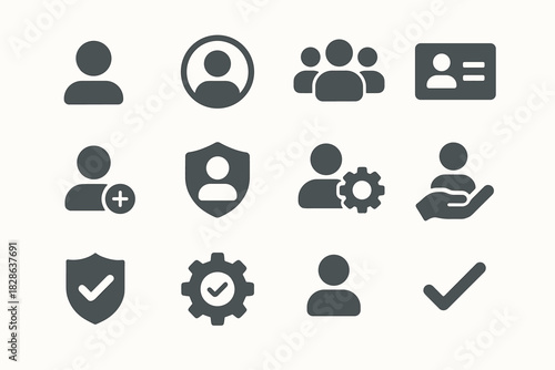 Plus silhouette vector icon icons symbol avatar flat gear minimalism shield card