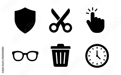 Minimalist icon set: essentials for digital interfaces and applications