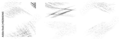 Set of crosshatch texture isolated, hand drawn, line texture. Grunge textures set. Collection of vector, distress, textures, Line crosshatch pattern. scribbles crosshatch designs and grungy overlay. 
