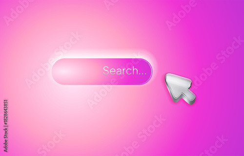 Modern button with Click Here text in the center