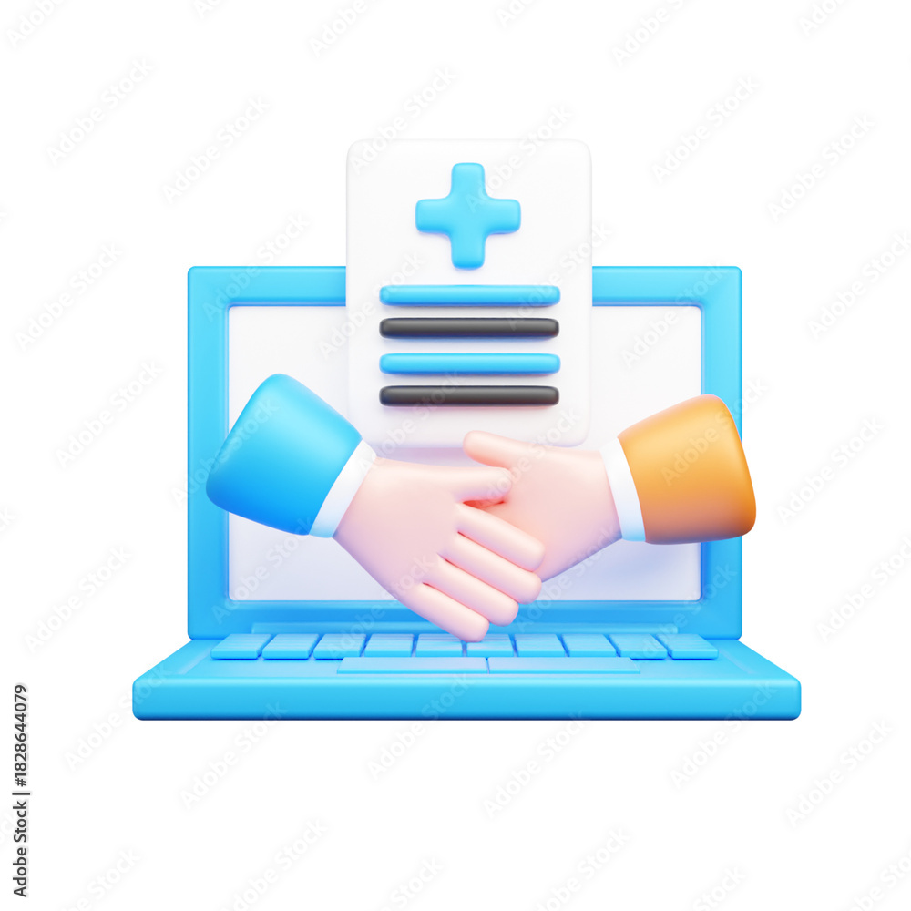 Obraz premium Medical 3D Icon Healthcare, Hospital, Doctor, Telemedicine UI Icons