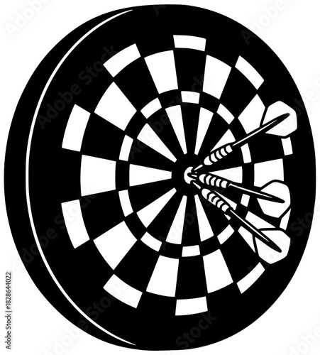 game illustration target silhouette sport logo dartboard icon dart outline competition board center arrow accuracy circle success aim hit shape women vector graphic background