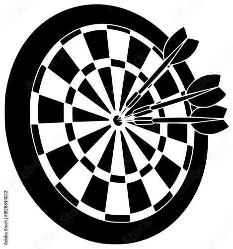 game illustration target silhouette sport logo dartboard icon dart outline competition board center arrow accuracy circle success aim hit shape women vector graphic background