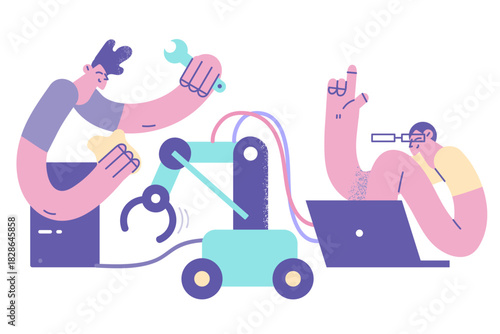 Repairing system unit manual concept.