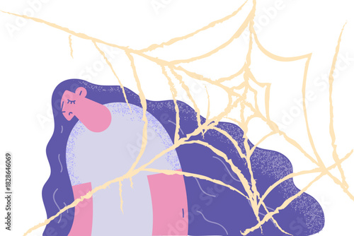 Depression, despair and mental crisis concept