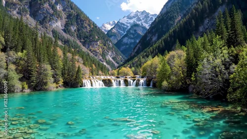 Jiuzhaigou Landscape Forest Natural Scenery