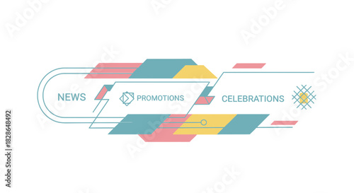 Modern Business Title Design with News, Promotions and Celebrations elements
