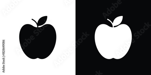 Apple icons symbol for web and mobile filled vector isolated