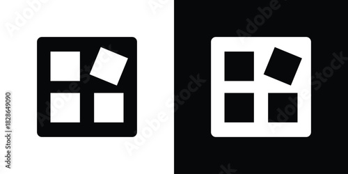 Apps icons symbol for web and mobile filled vector isolated