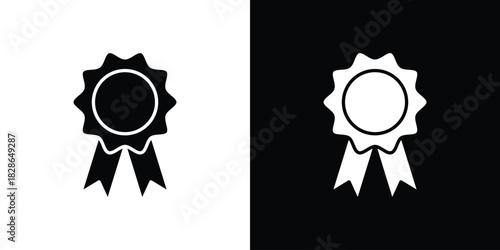 Badge icons symbol for web and mobile filled vector isolated