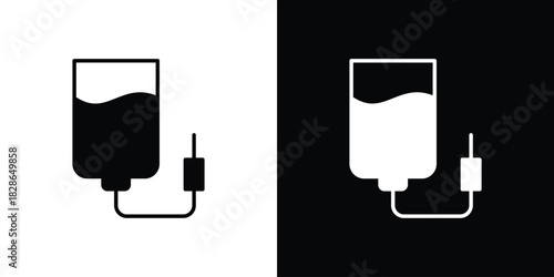 Blood transfusion icons symbol for web and mobile filled vector isolated